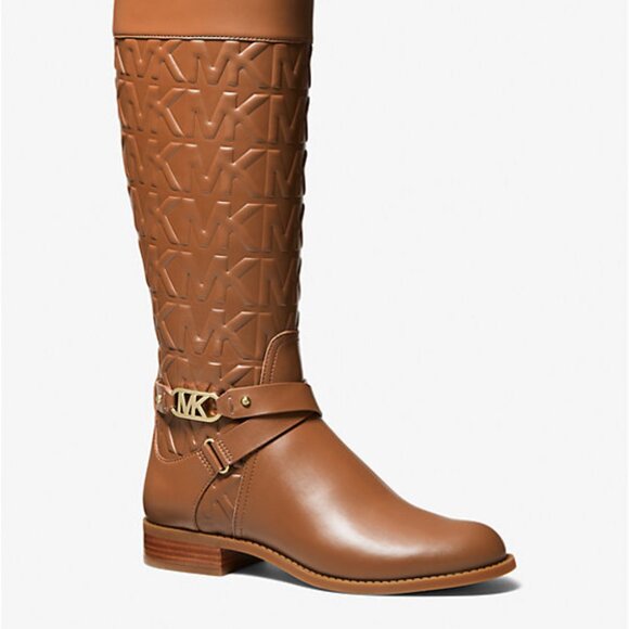 Michael Kors Kincaid Embossed Riding Boot size 10 M - Picture 1 of 11
